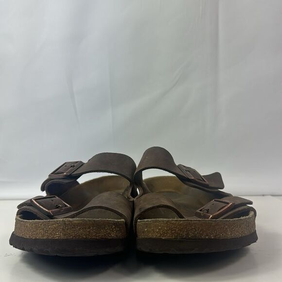 Birkenstock Arizona Brown Oiled Leather Mens Sandals - Picture 8 of 12